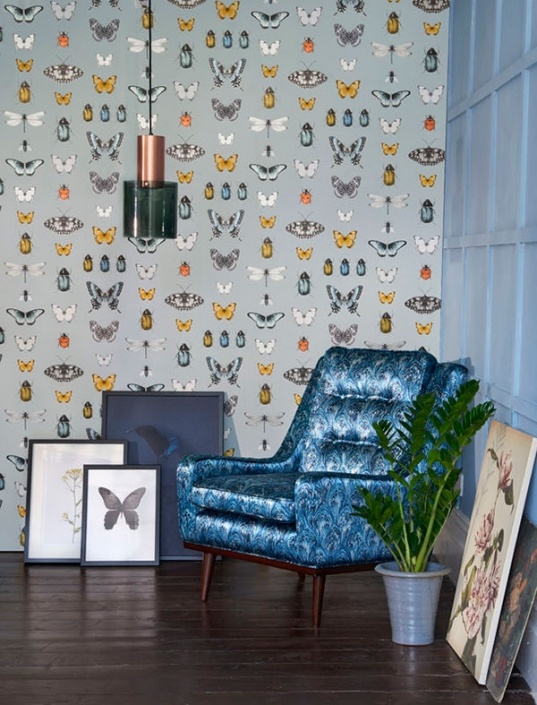 Botanica Butterfly Wallpaper